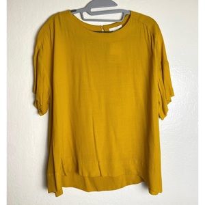 H&M Mustard Short Sleeve Top